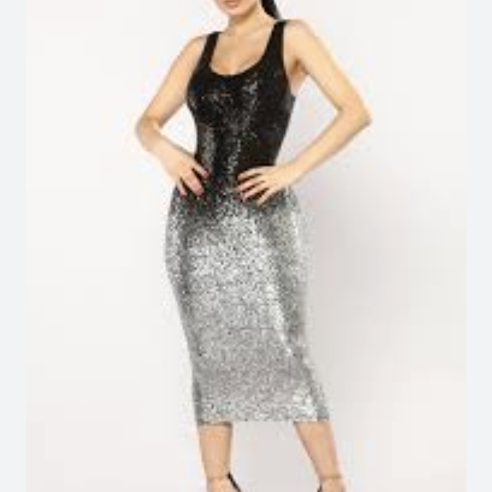 Fashion Nova Black Sequin Dress - Picture 2 of 8